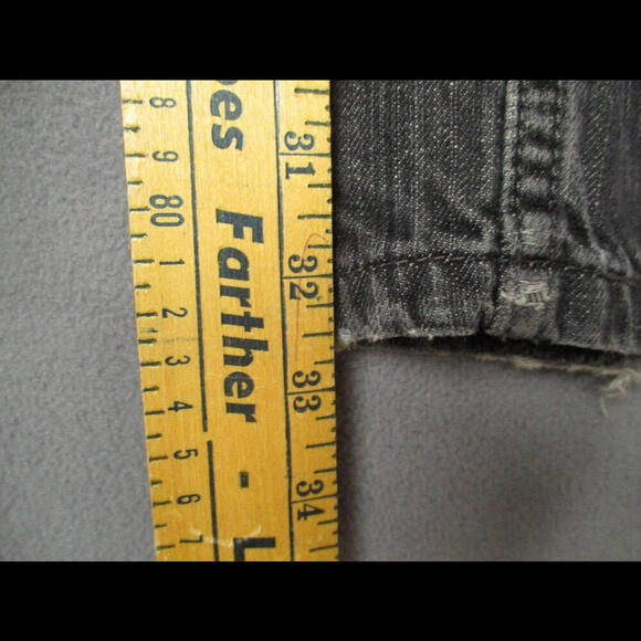 Levis 514 Jeans 30x33 Mens Black 100% Cotton Denim Distressed - Picture 2 of 9